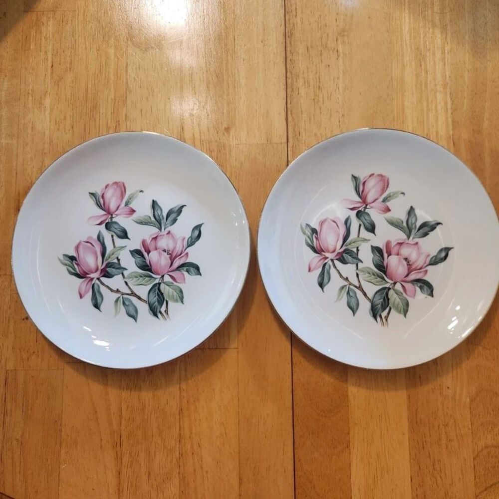 1950s Plates Homer Laughlin Magnolia Pattern